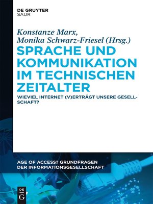 cover image of Sprache und Kommunikation im technischen Zeitalter